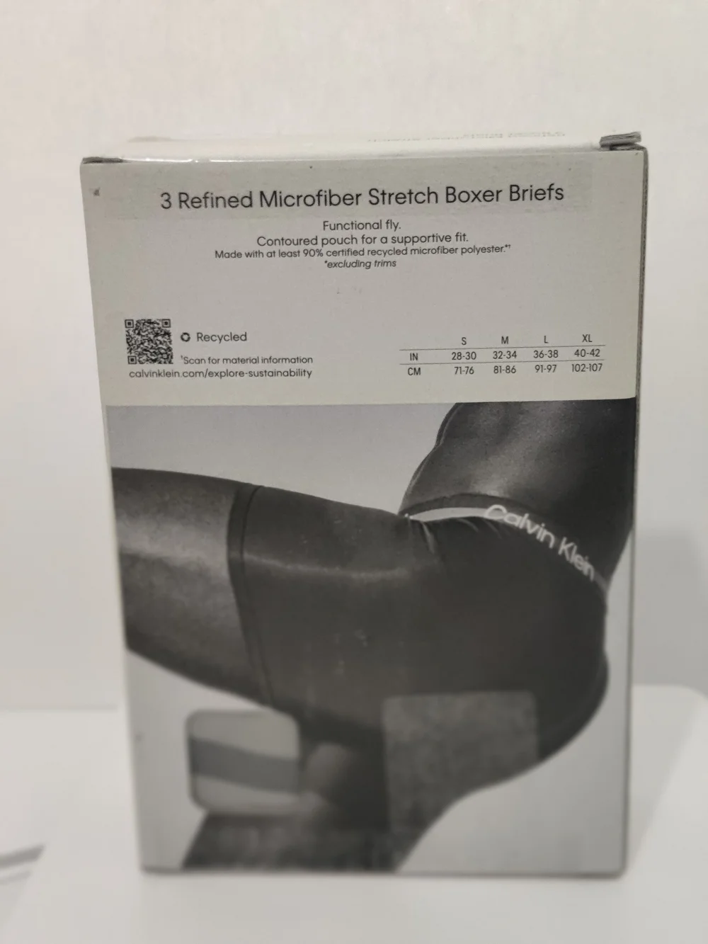Men's 3PK Calvin Klein Refined Microfiber Stretch Boxer Briefs Size L NWT